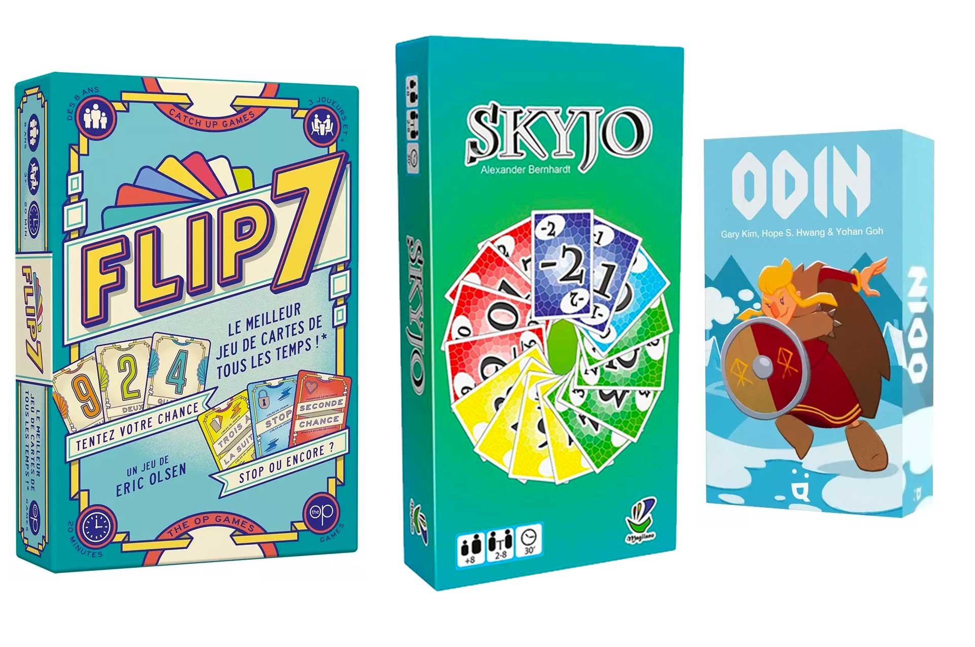 Liste des meilleurs jeux de société de 2025 avec Flip 7, Skyjo et Odin