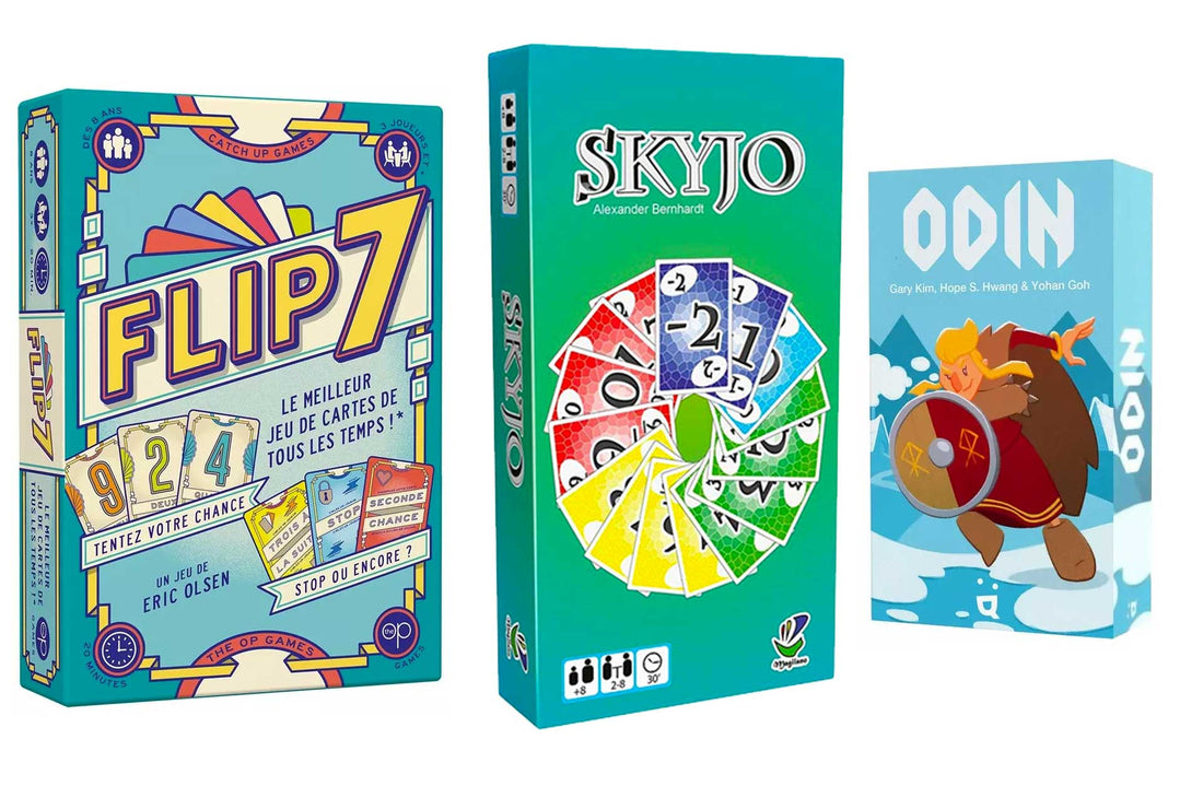 Liste des meilleurs jeux de société de 2025 avec Flip 7, Skyjo et Odin