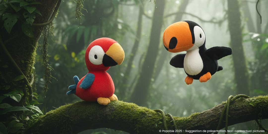 Peluche Jungle Oiseaux