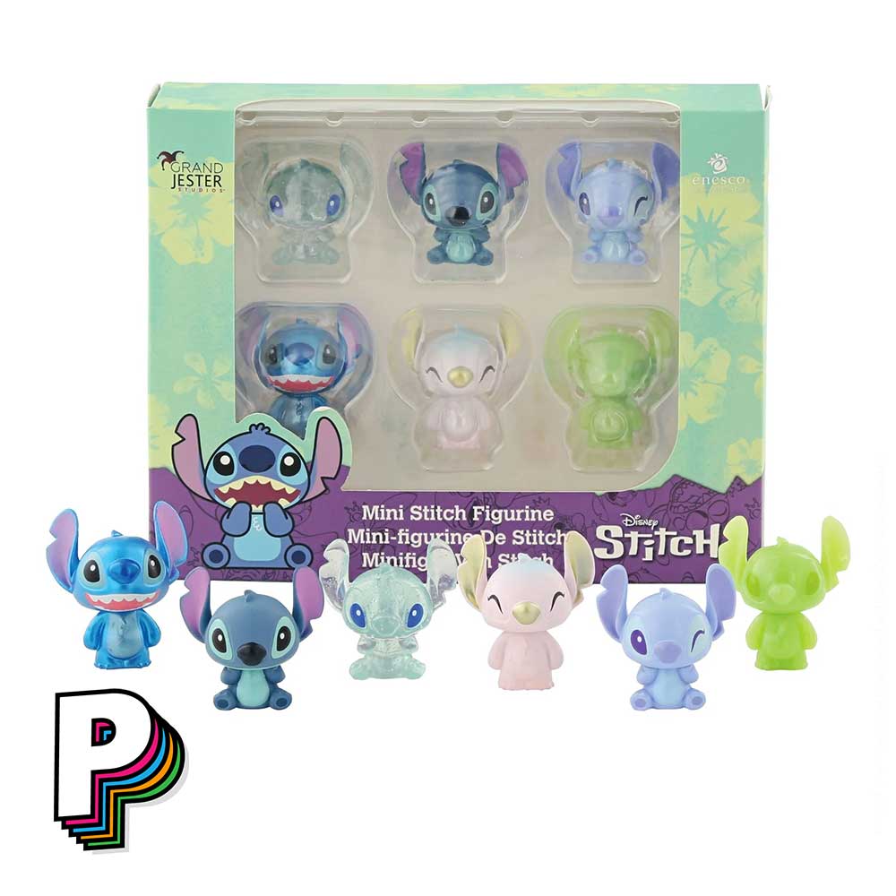 Boite et 6 petites figurines de Stitch Collection Grand Jester de Disney