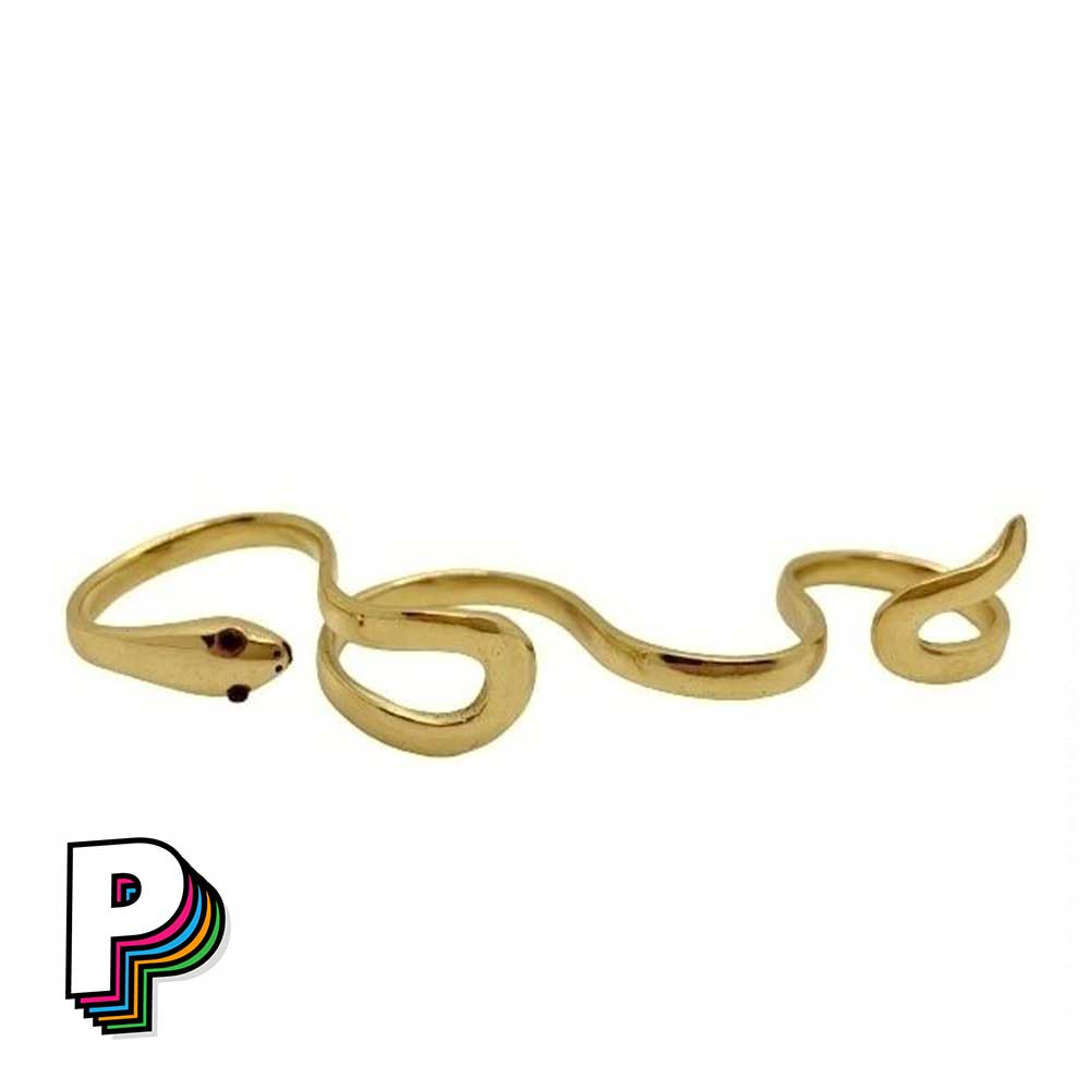 Détails Bague serpent dorée 4 en 1