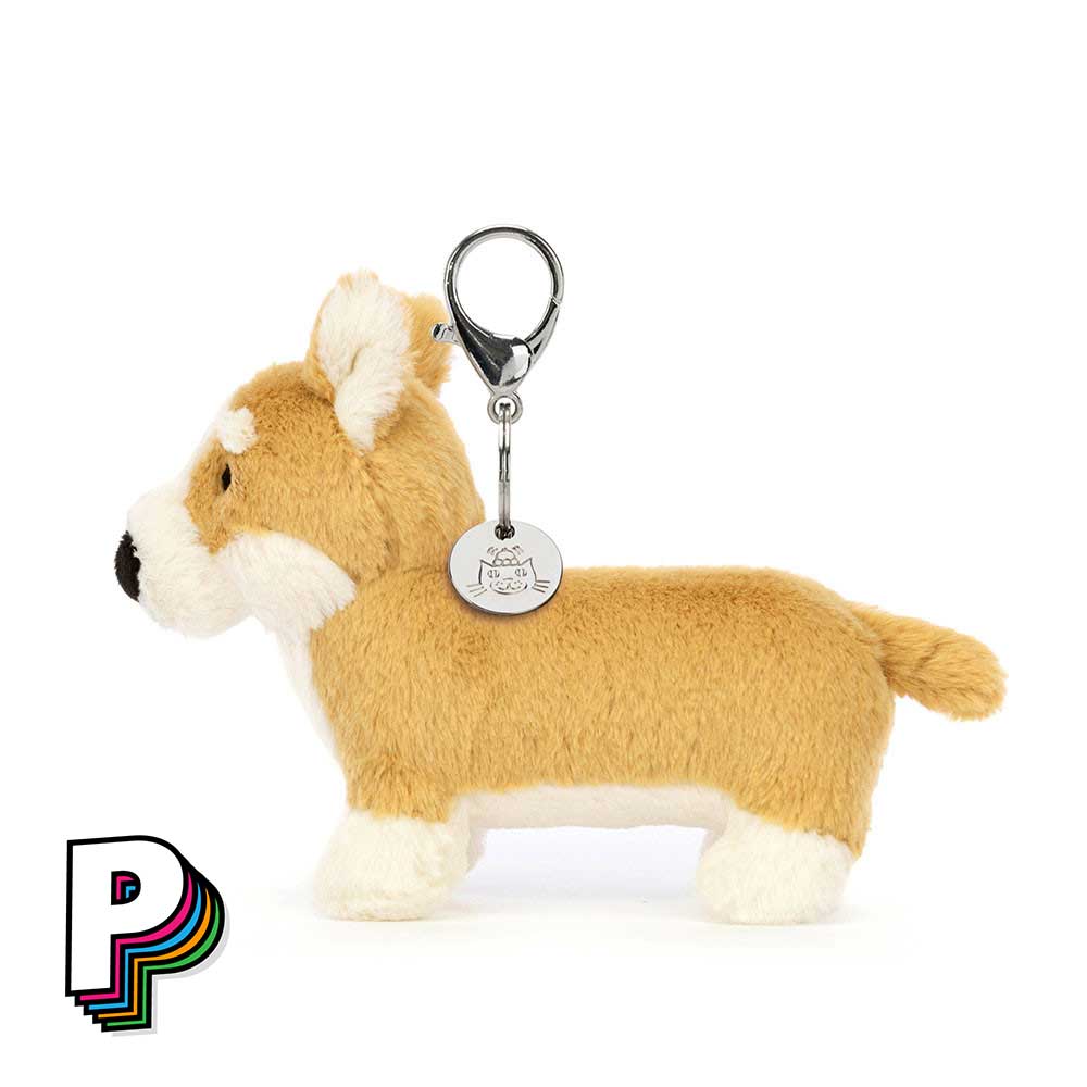 Côté du porte-clé corgi betty jellycat