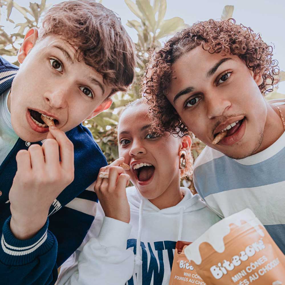 Biscuit Mini cone Bitecone avec jeunes