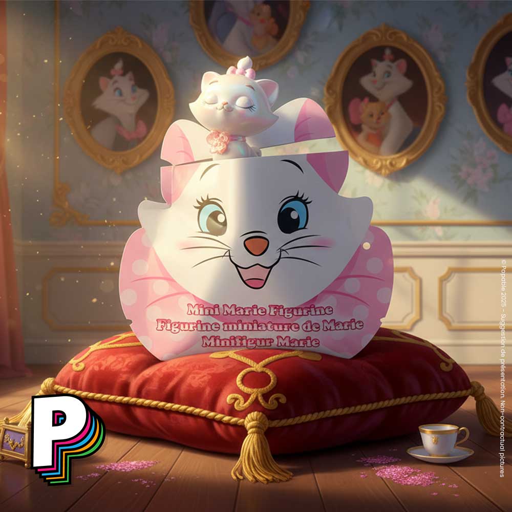 Blindbox Mini Marie chat Les Aristochats Disney illustration artistocratie