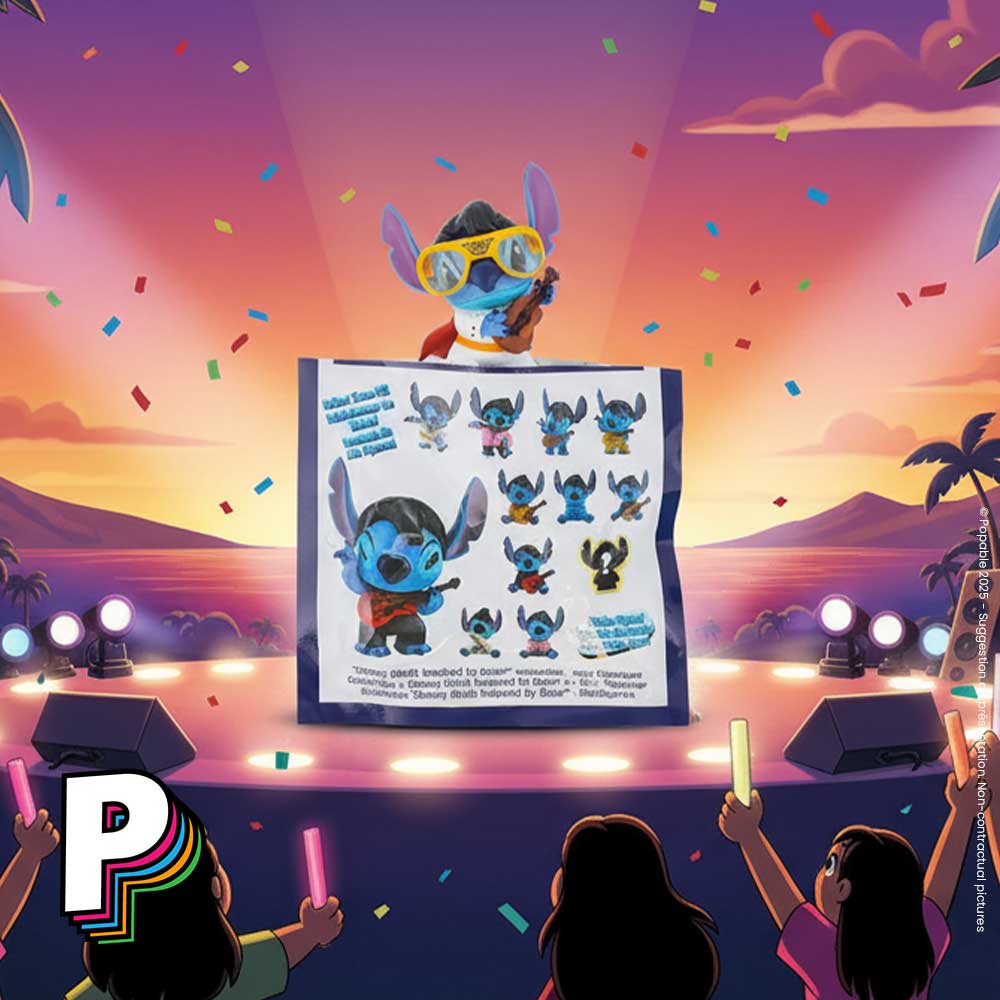Blindbox Mini Stitch Elvis de Disney illustration concert stitch Elvis