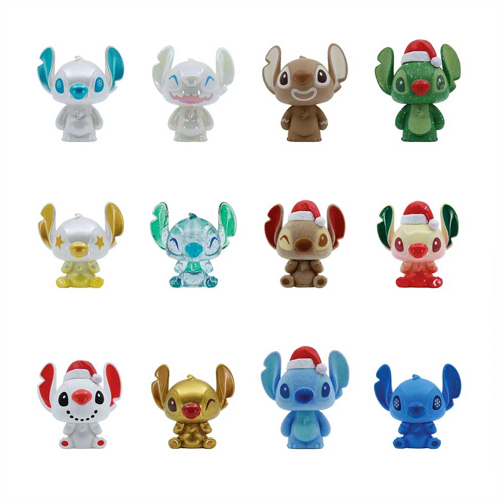 Les 11 figurines Blindbox Mini Stitch Noël Série 4 de Disney
