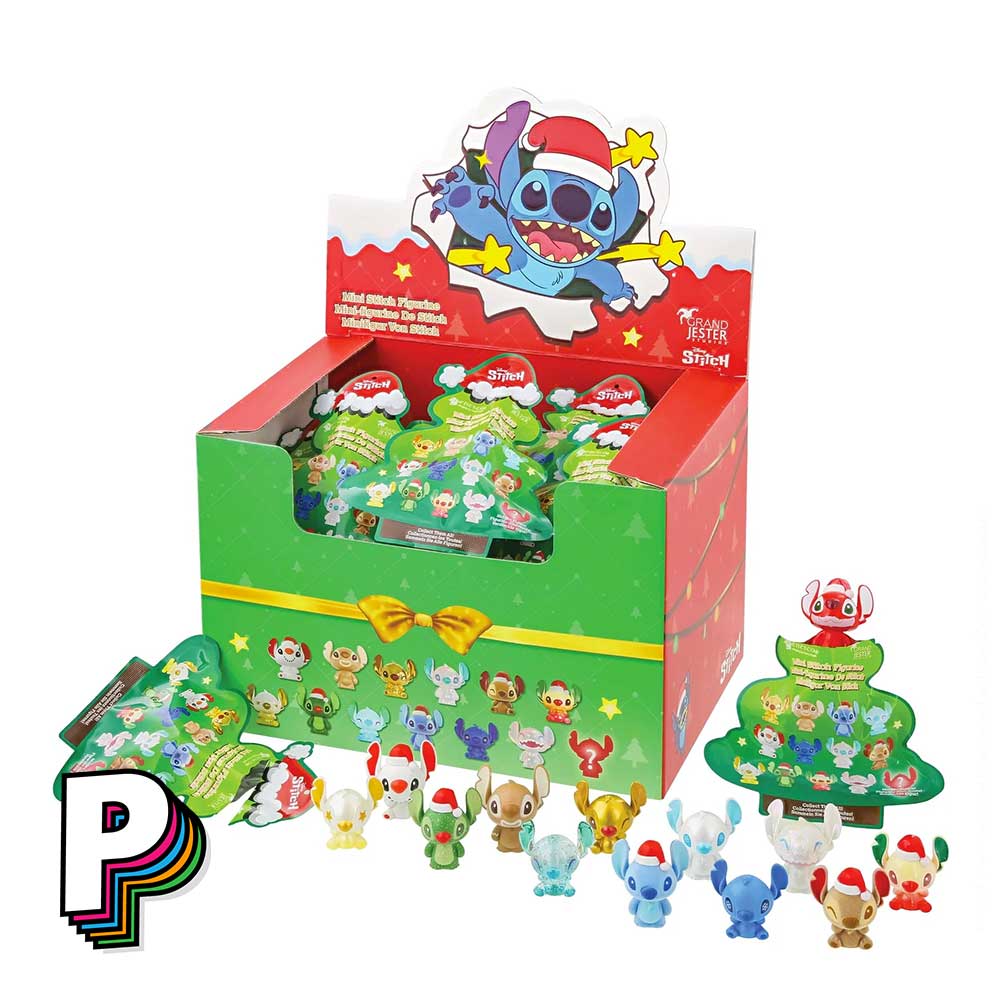 Boite avec sachet Blindbox Mini Stitch Noël Série 4 de Disney