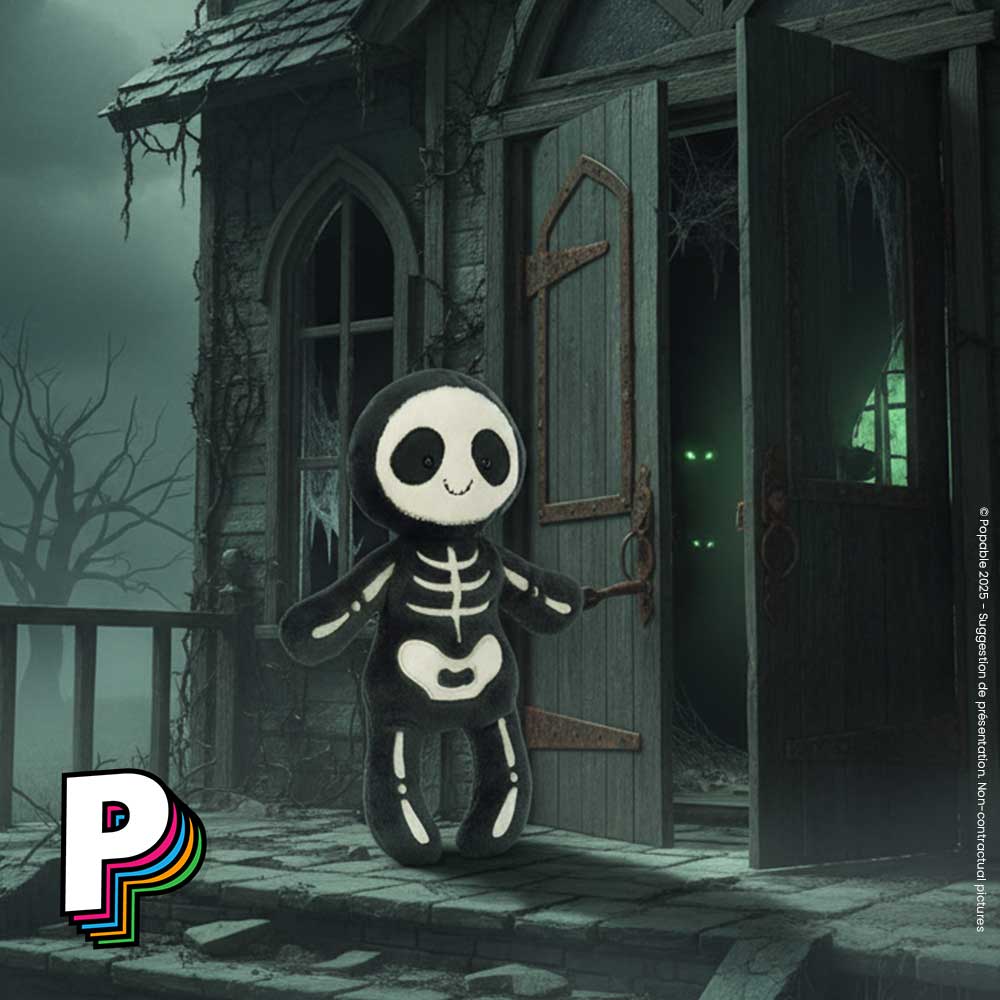 Peluche Bob squelette Jellycat maison hantée Doudou halloween