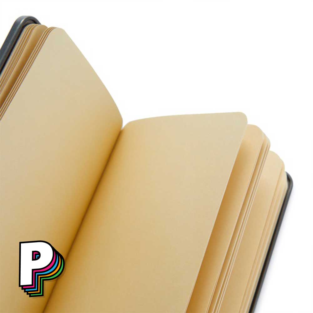 Carnet en forme de boîte de sardines conserverie avec détails des pages jaunes