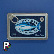 Carnet en forme de boîte de thon conserverie avec pages bleues