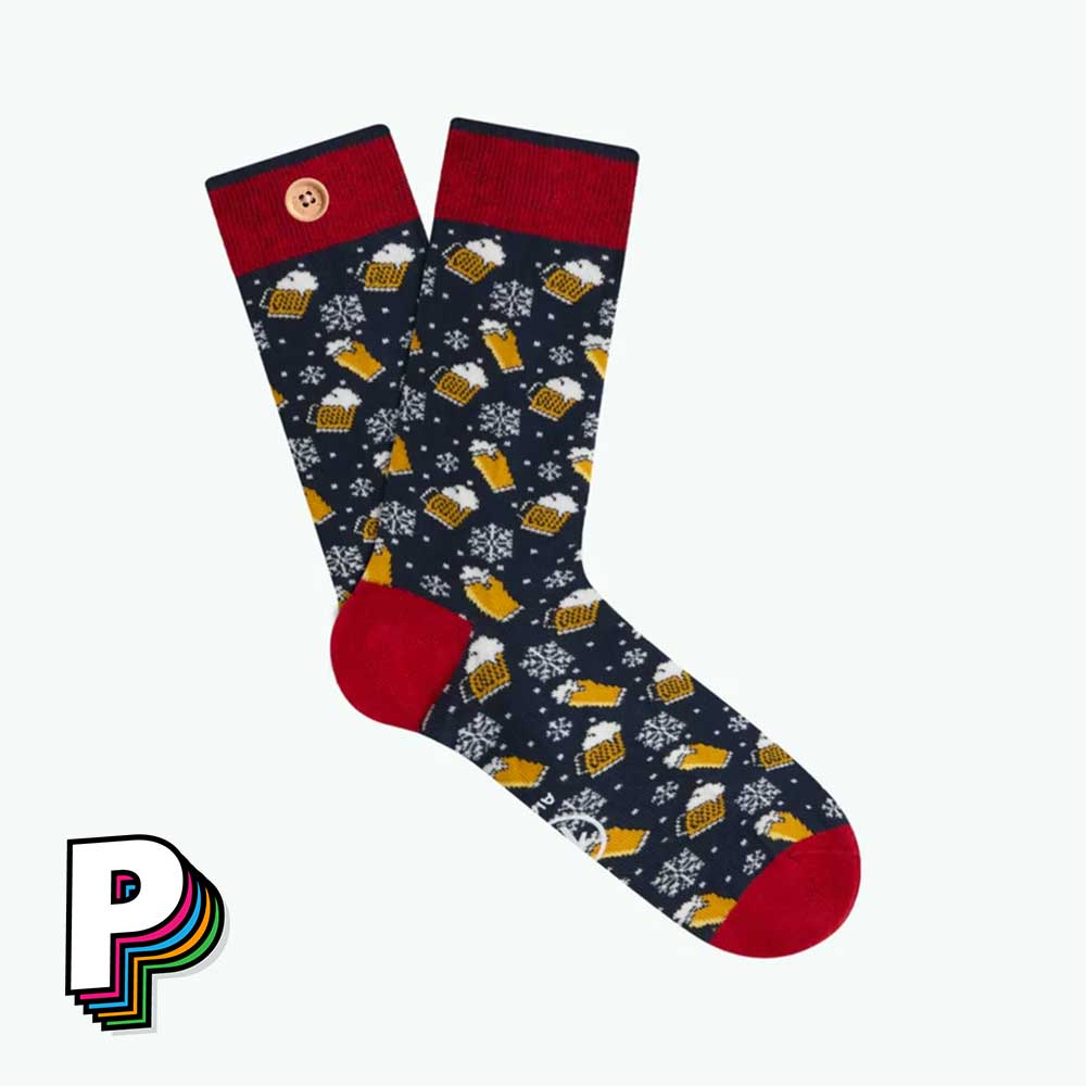 Chaussettes Bières & Flocons - Tom et Yoann - Cabaia  Pointure 41-46