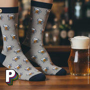 Chaussettes Grises Bières sur un bar - Léopold et Zoé - Cabaia