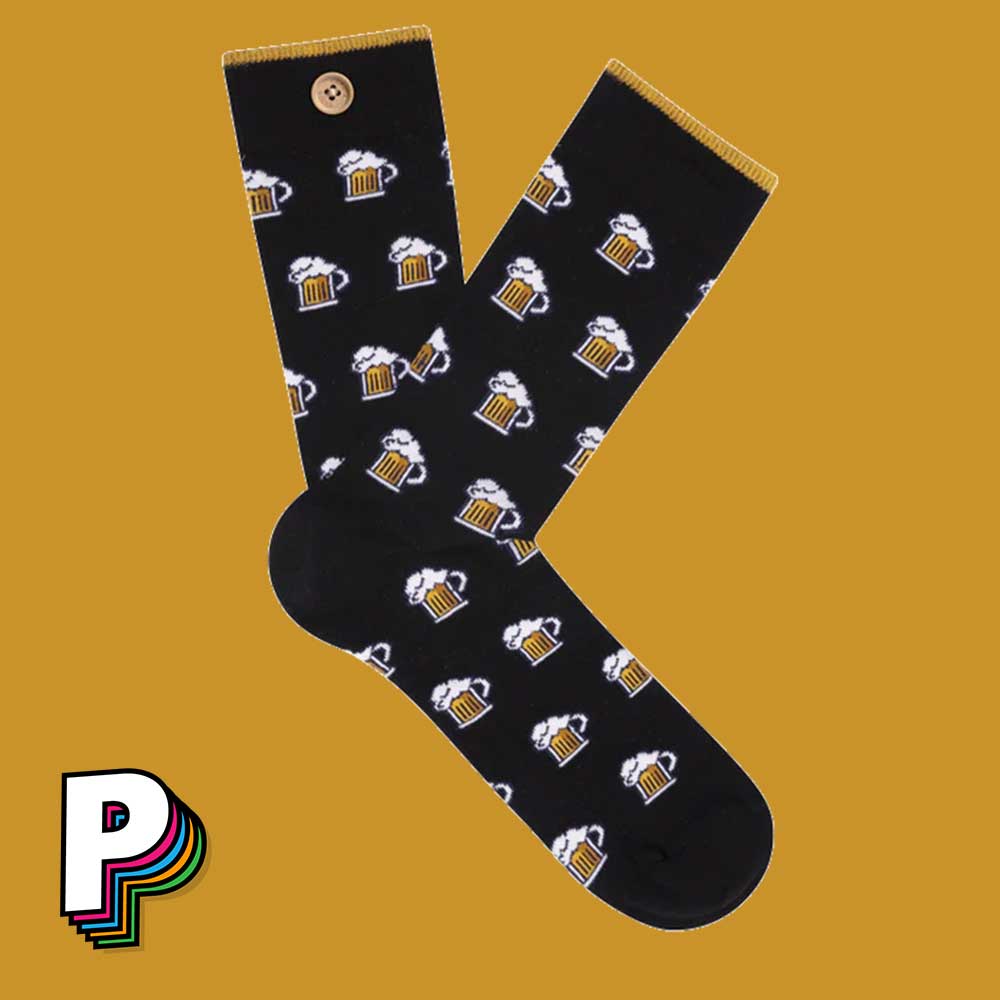 Chaussettes noires Bières - Charles et Justine - Cabaia