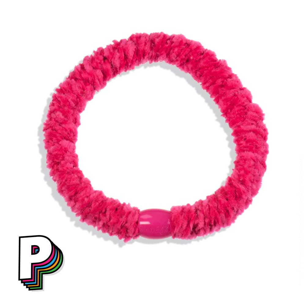 Chouchou & Bracelet 2 en 1 en velours rose fuchsia Velvet de Kknekki