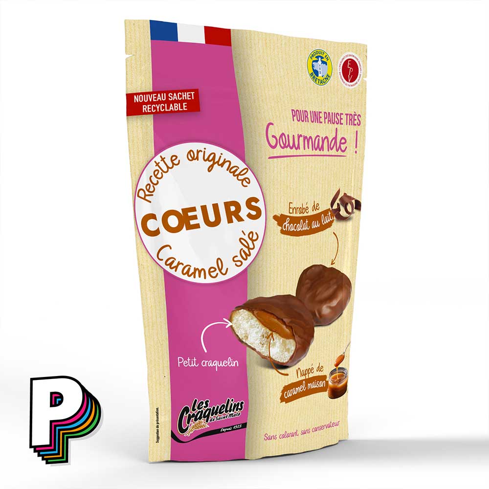 Packaging Cœur Caramel au Beurre Salé des Craquelins de Saint-Malo