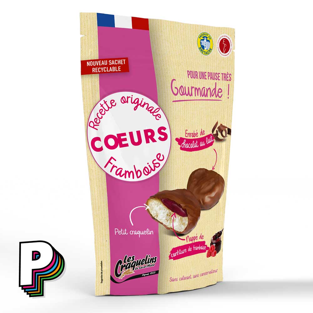 Cœur Caramel Framboise des Craquelins de Saint-Malo