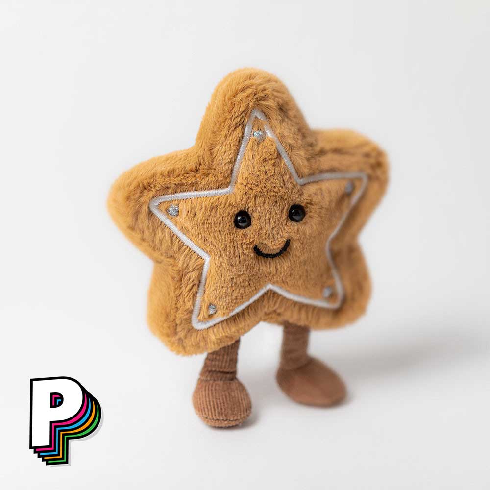 Doudou Cookie Étoile de Noël Jellycat
