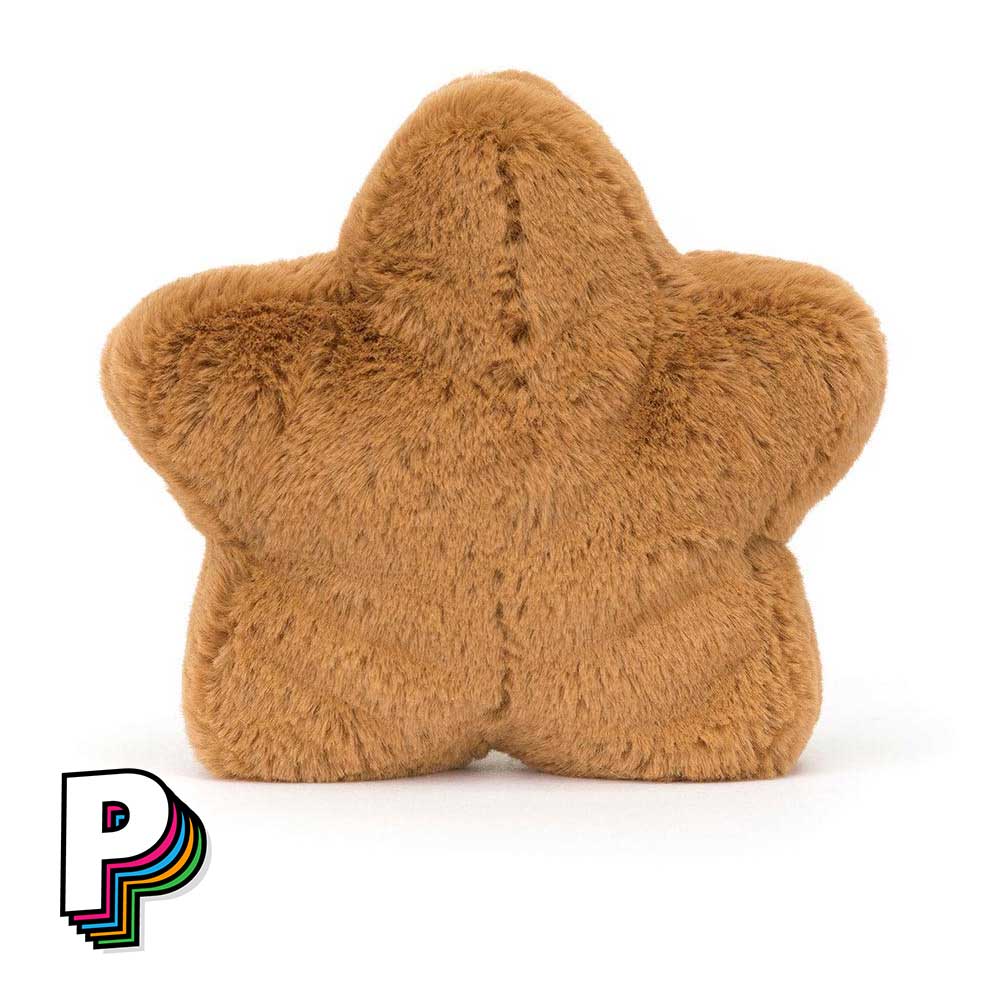 Peluche Cookie Étoile de Noël Jellycat de dos