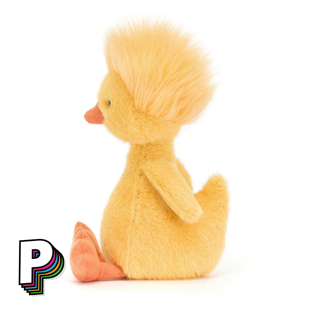 Peluche caneton ROCK3D de côté