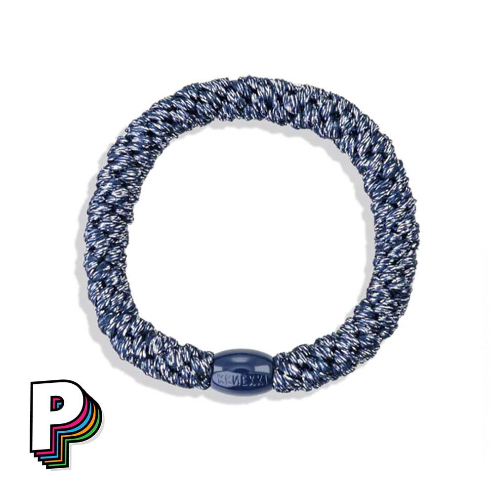 Chouchou & Bracelet 2 en 1 Bleu Glitter Pailleté de Kknekki