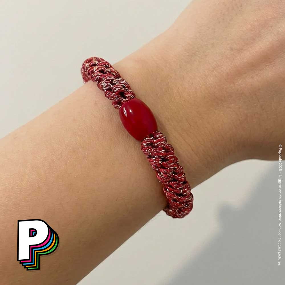 élastique sur poignet femme rose glitter Kknekki