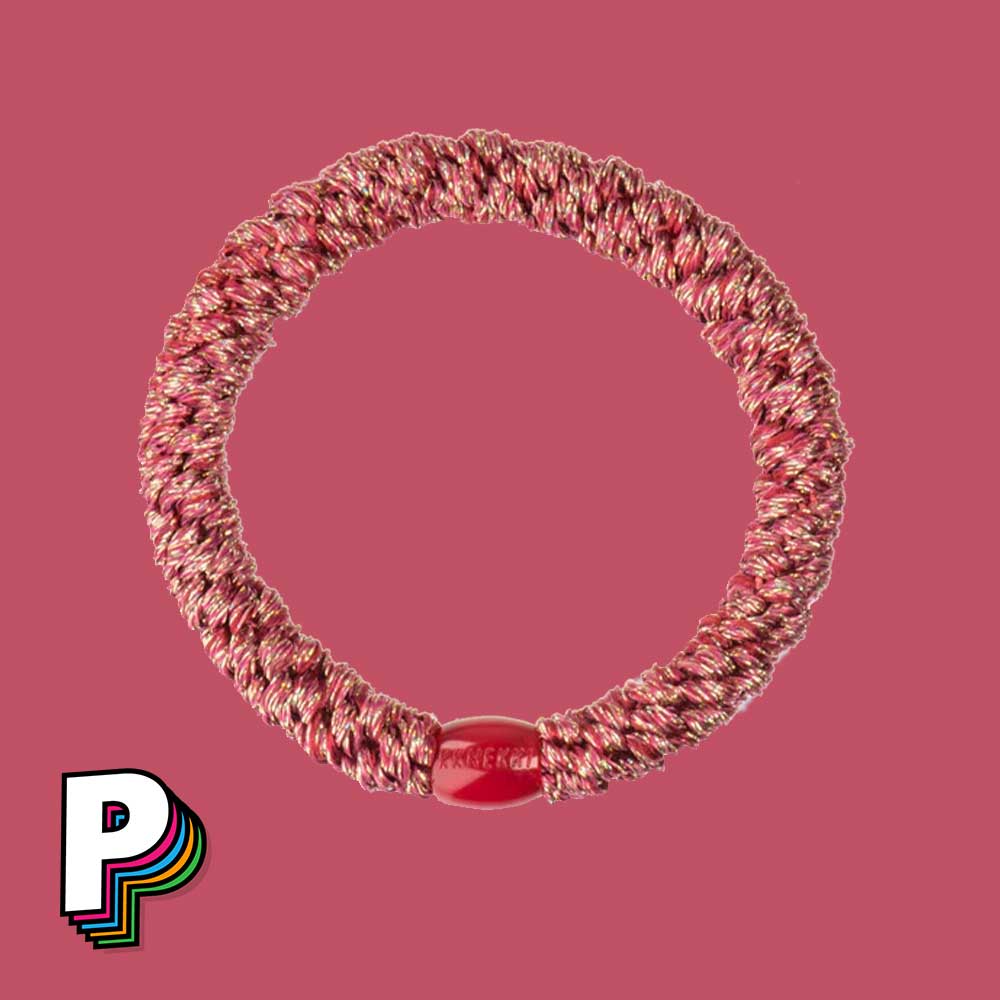 Chouchou & Bracelet 2 en 1 Rose Glitter Pailleté de Kknekki