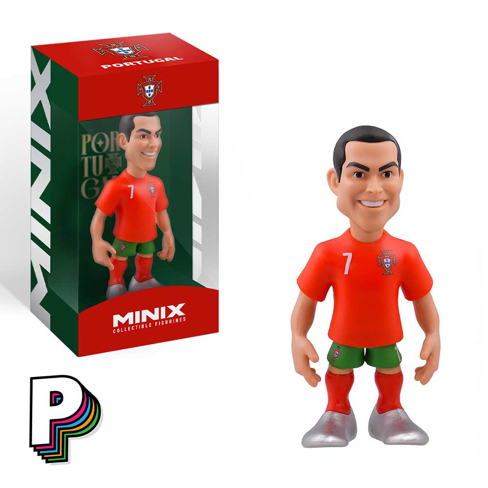 Figurine Cristiano Ronaldo au Portugal de Minix avec sa boite portugal