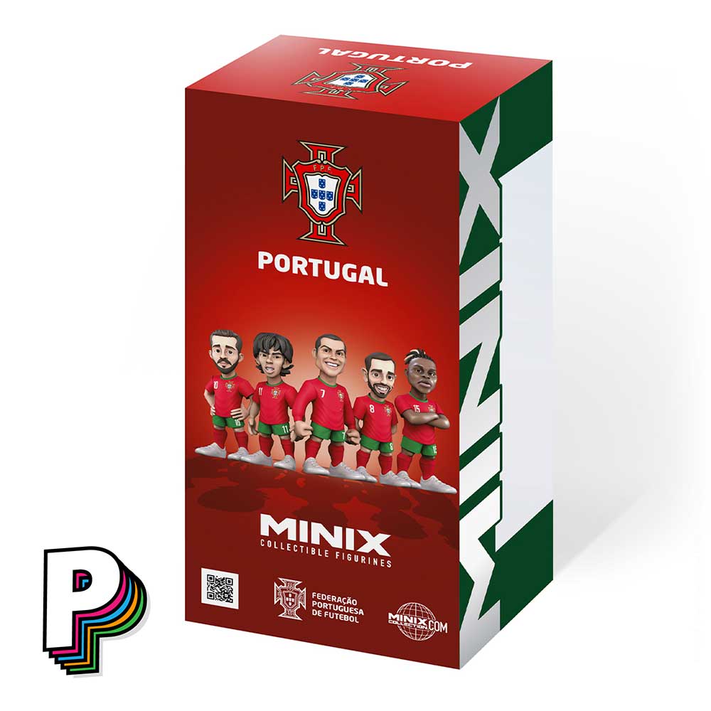 Facing arrière boite Figurine Cristiano Ronaldo au Portugal de Minix