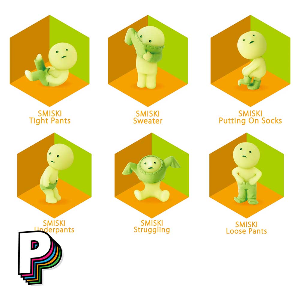 Les 6 figurines Smiski Dressing Blind Box