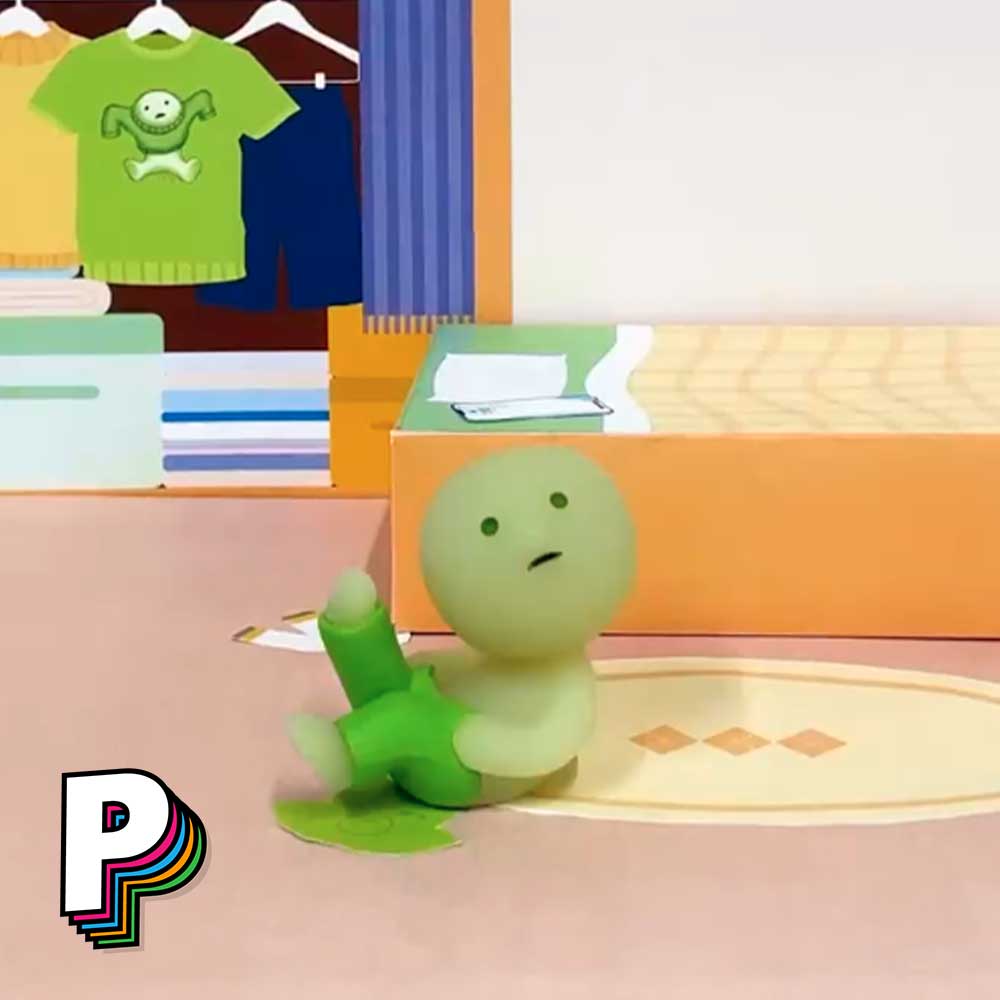 Figurine Smiski Dressing Blind Box à mettre son pantalon