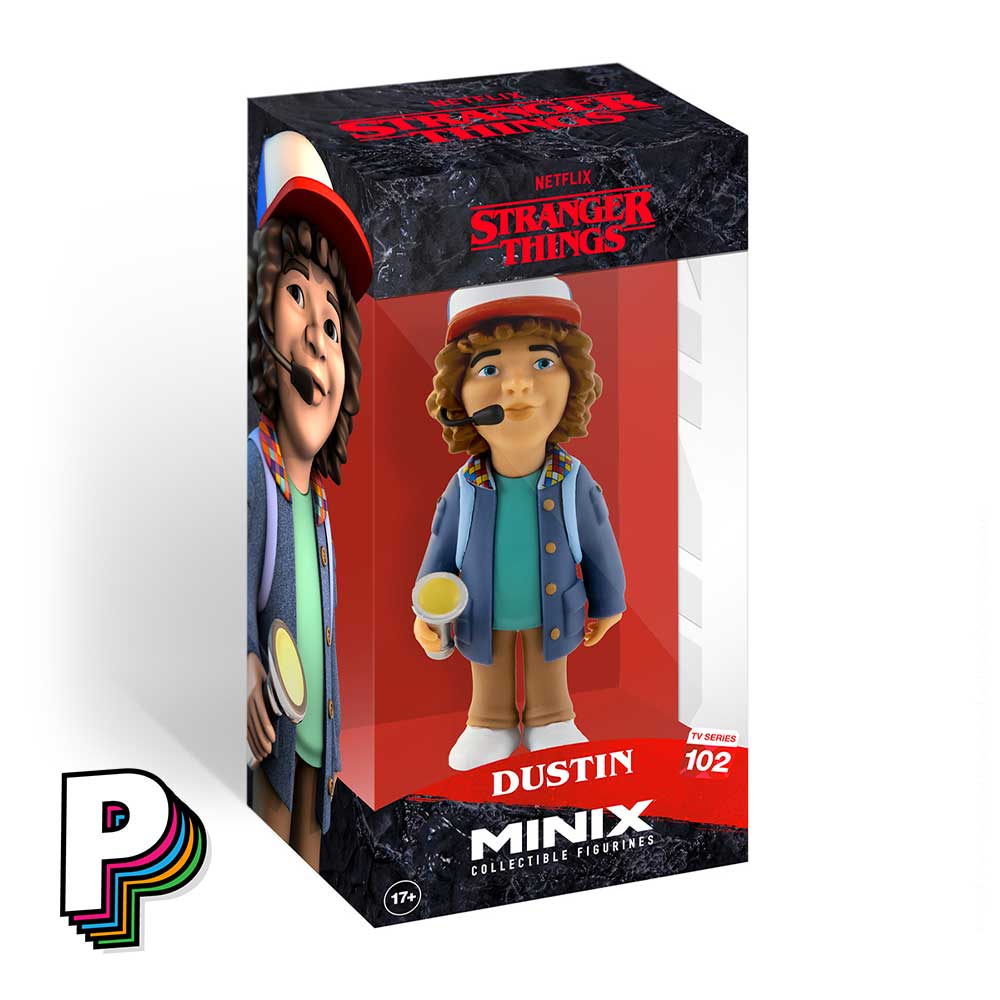 Facing avant de la boite Figurine Dustin Henderson Stranger Things de Minix