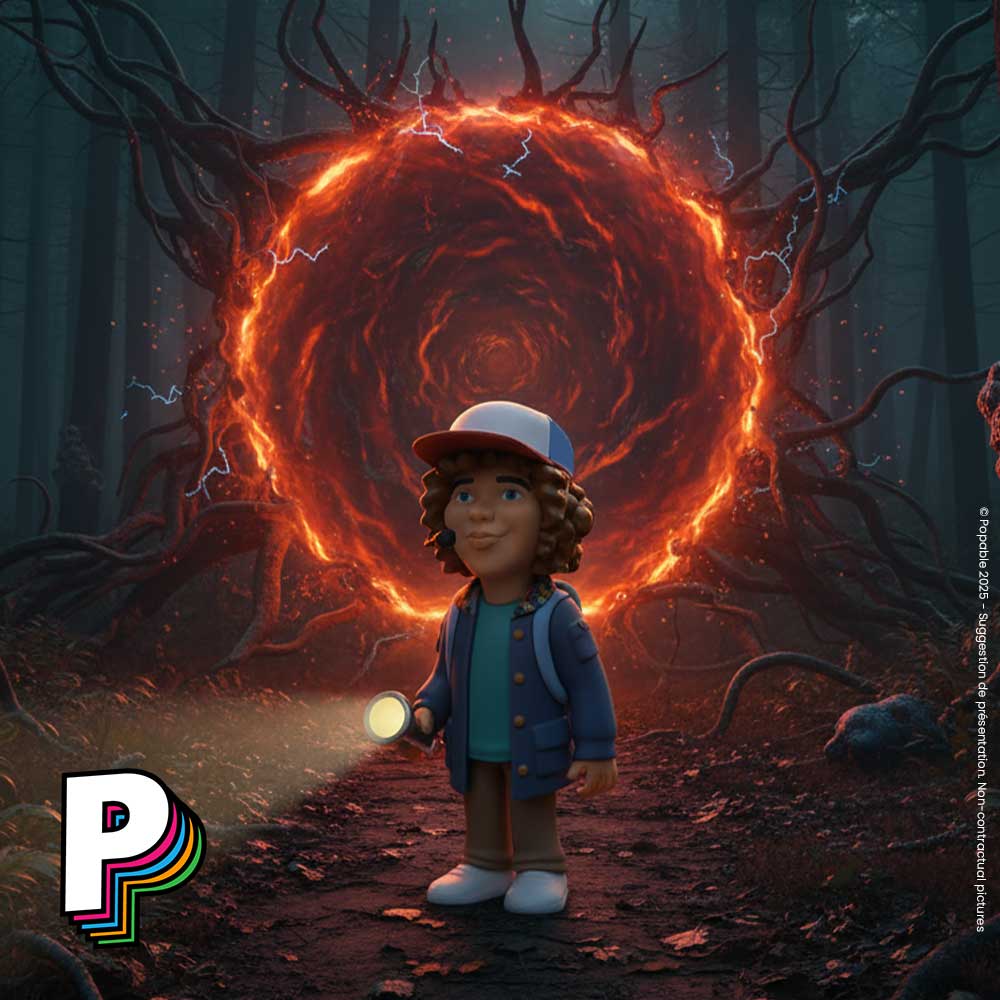 Figurine Dustin Henderson Stranger Things de Minix mis en scène stranger things