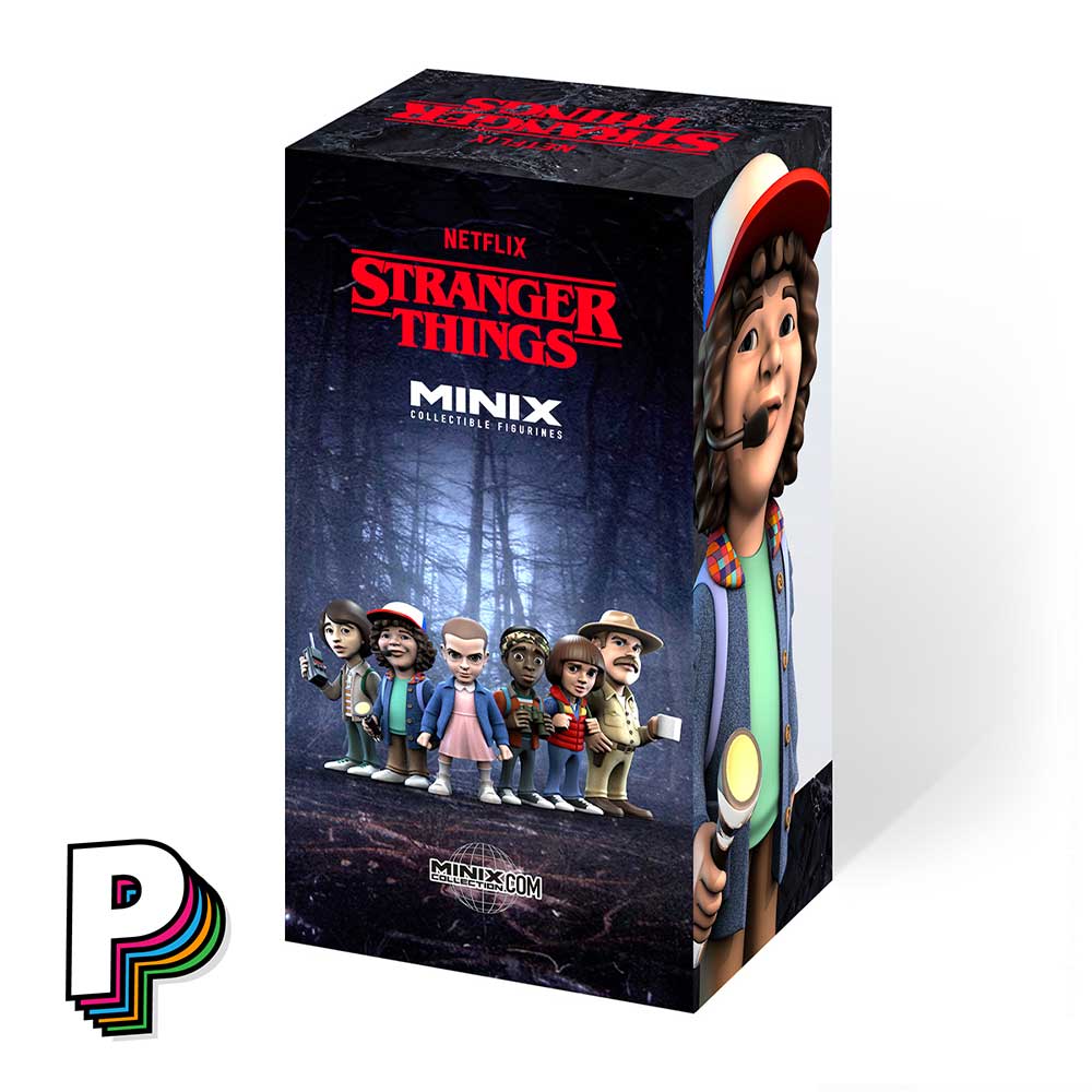 Facing arrière de la boite Figurine Dustin Henderson Stranger Things de Minix