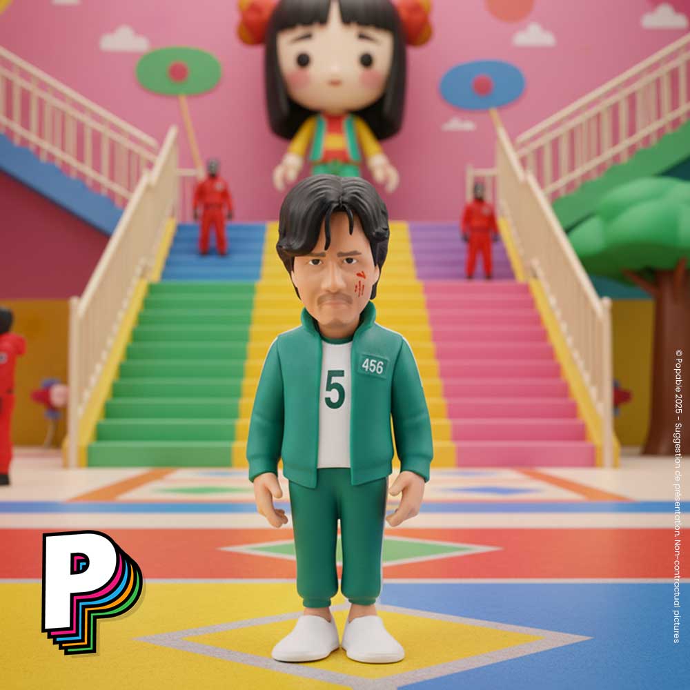 Figurine Joueur 456 Seong Gi-hun Squid Game de Minix mise en scène Squid Game