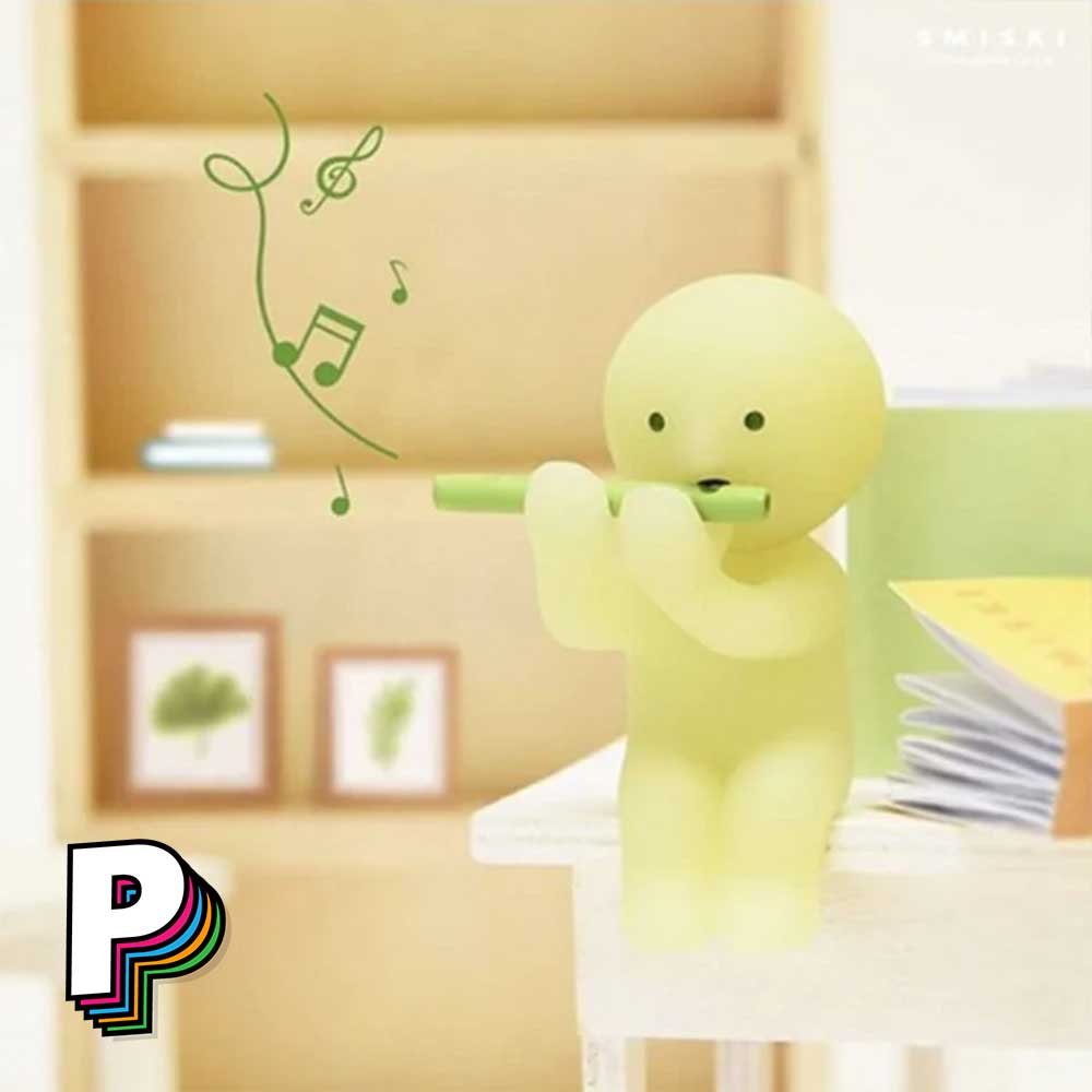 Figurine Smiski Living Room Blind Box avec flute