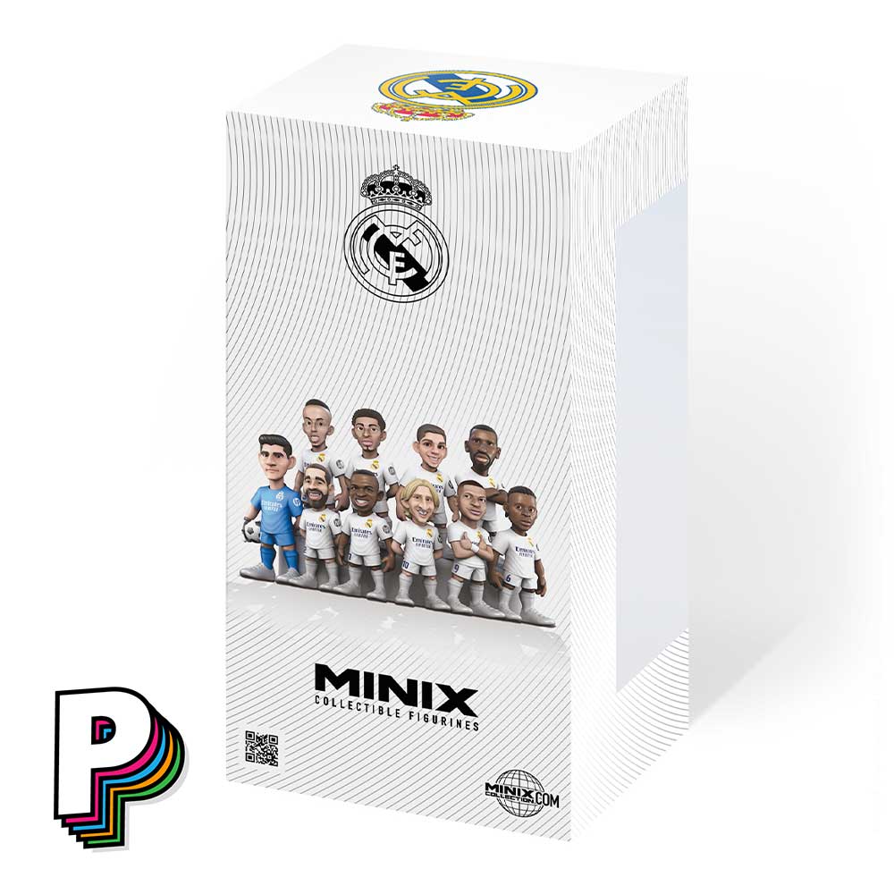 Facing arrière boite Figurine Mbappé Real Madrid de Minix de côté