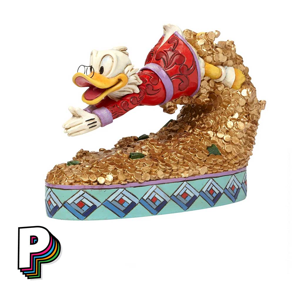 Figurine Oncle Picsou "Plonger dans un Trésor" de Disney