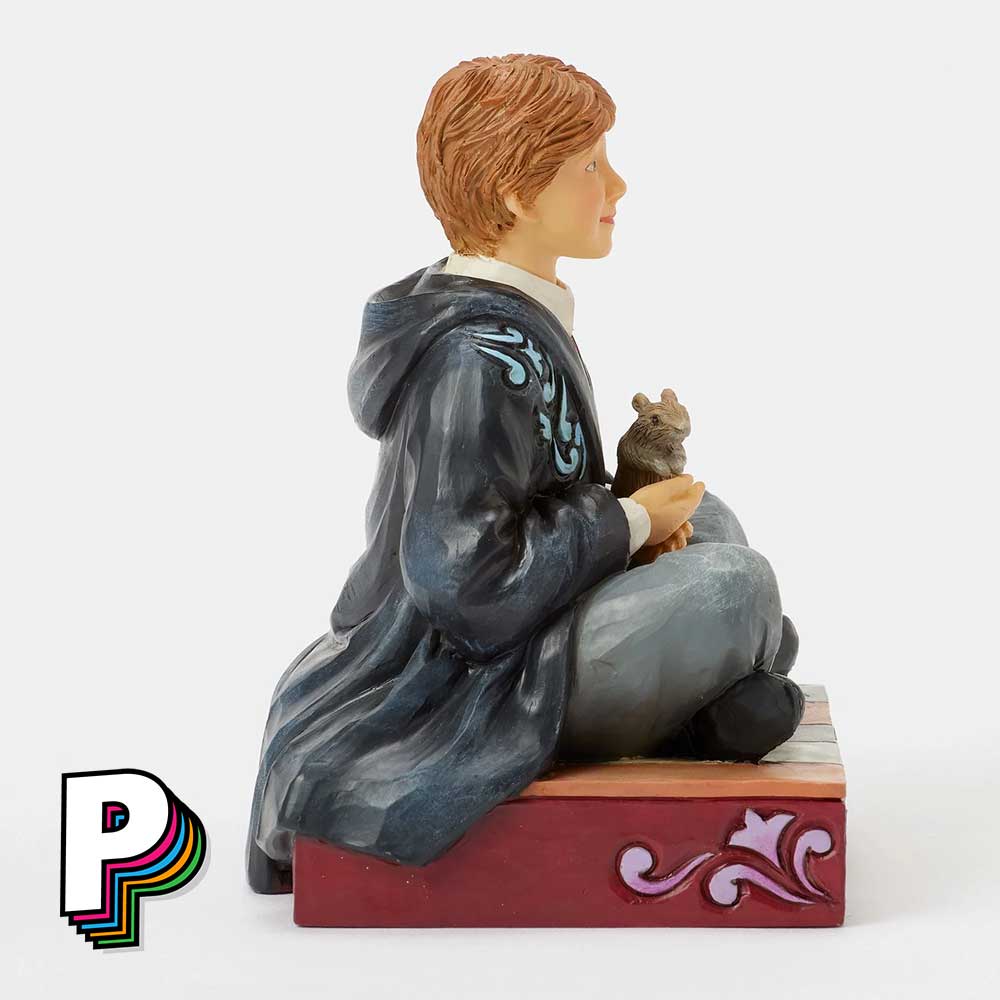 Figurine Ron avec son Rat Harry Potter by Jim Shore de côté