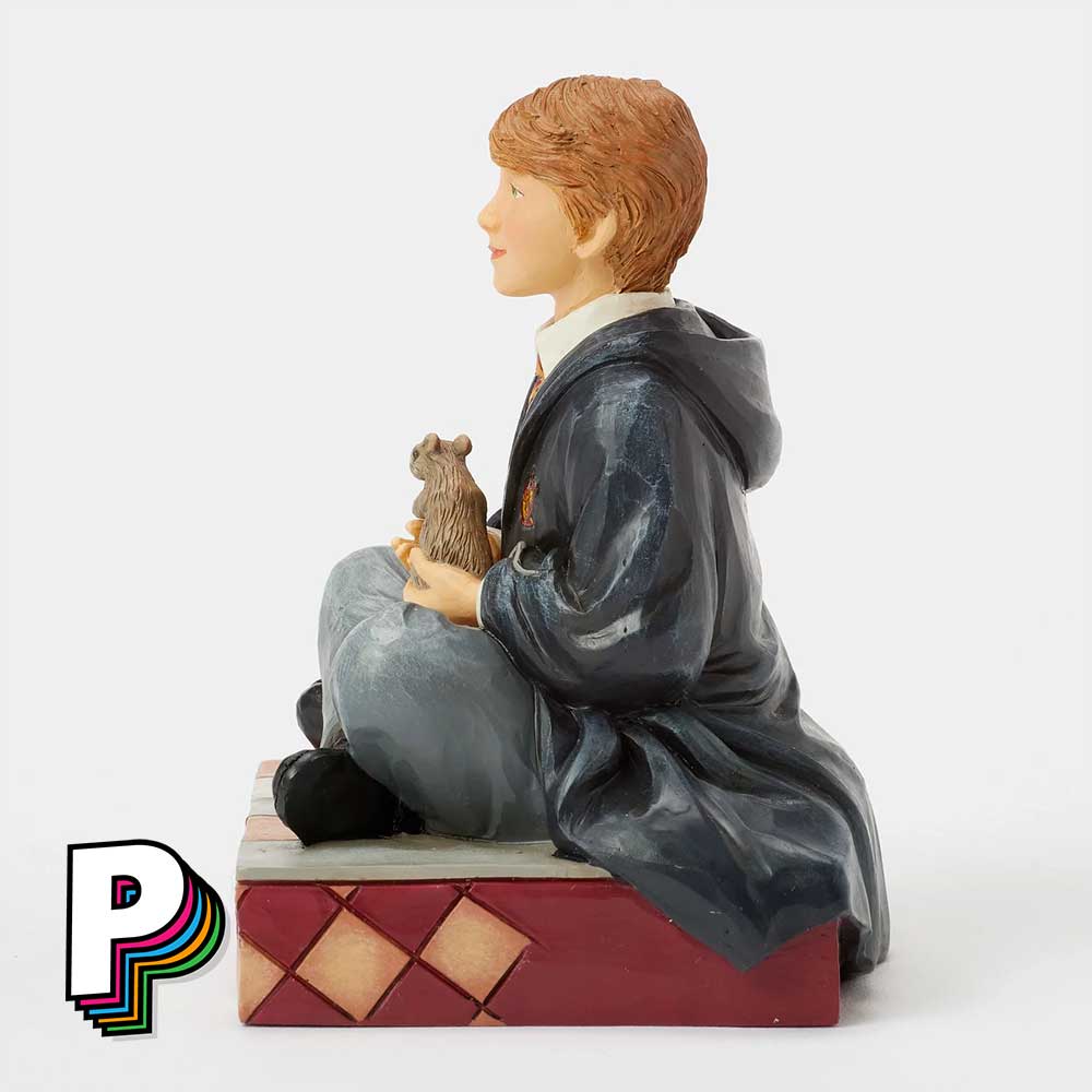 Figurine Ron avec son Rat Harry Potter by Jim Shore de côté