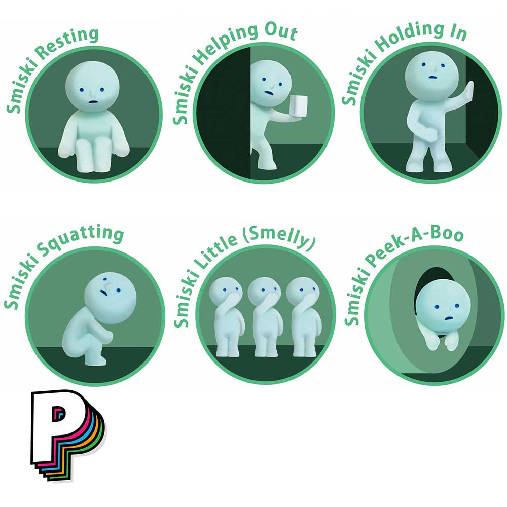 Les 6 Figurines Smiski Toilet WC Blind Box