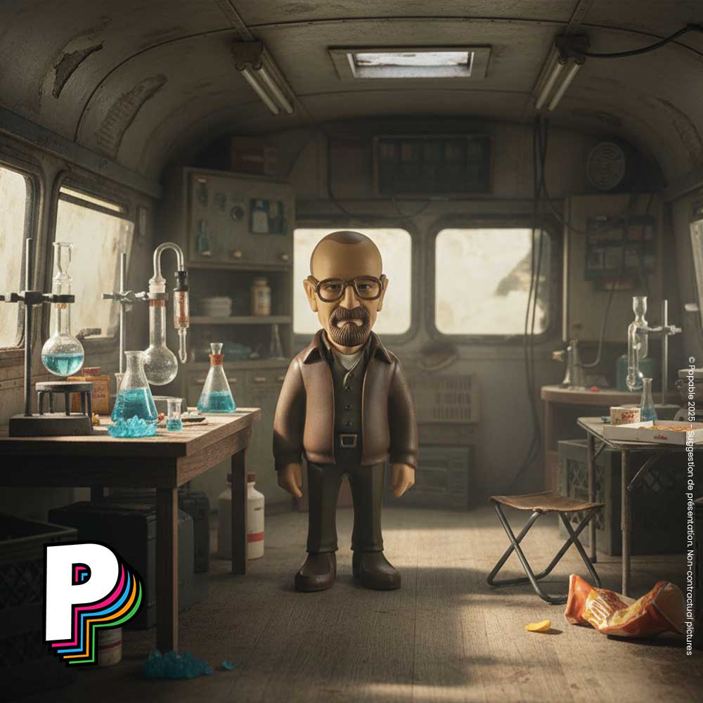 Figurine Walter White Breaking Bad de Minix dans son labo