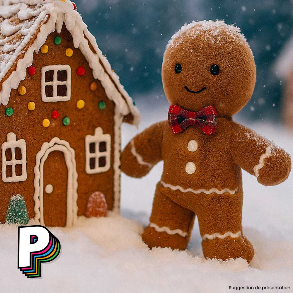 Peluche Fred Bonhomme en Pain d'Épice de Jellycat