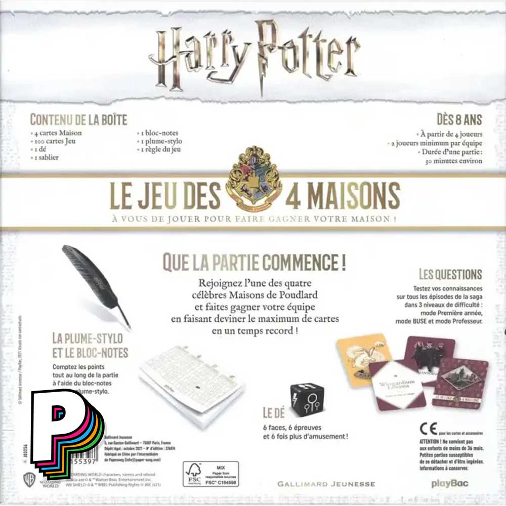Harry Potter : Le Jeu des 4 Maisons facing arrière