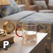 Infuseur thé dentier rose et blanc en silicone table de chevet chambre