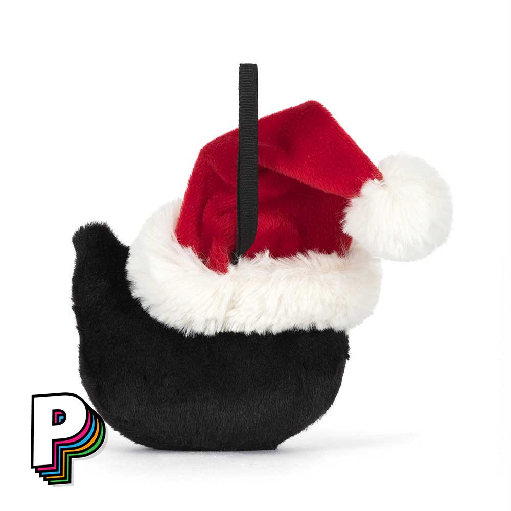 Peluche tête chat Jack Noël à suspendre de Jellycat de dos