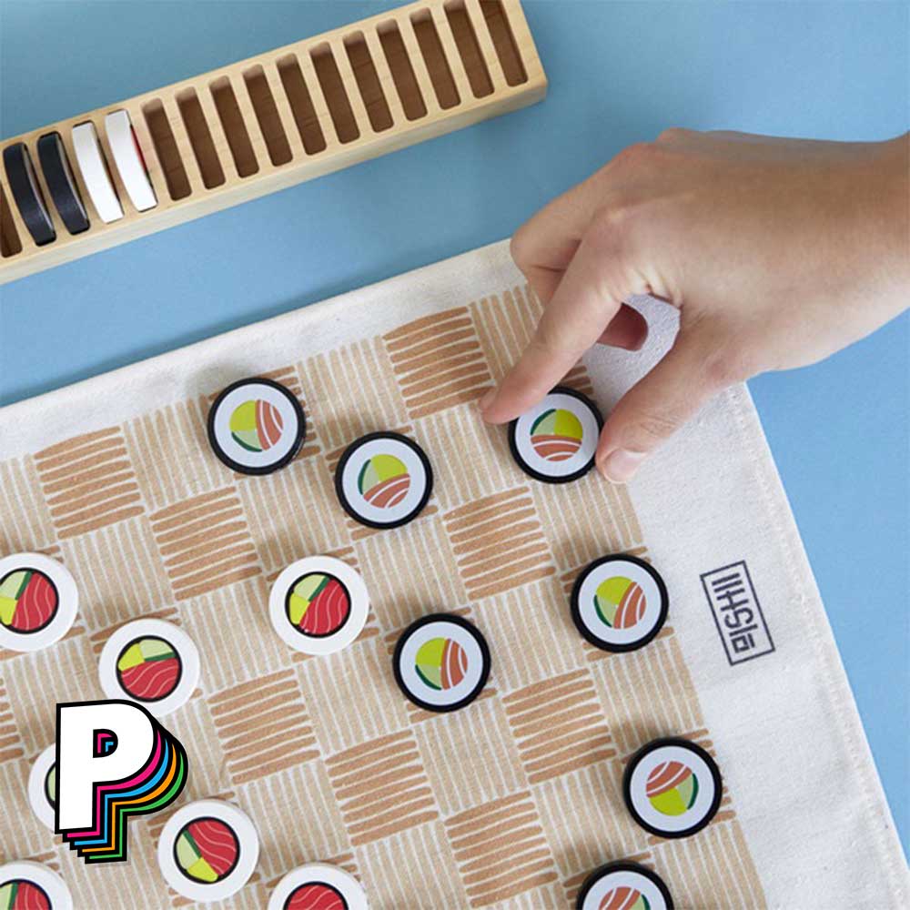 Jeu de dames Damakis en bois version Sushi 