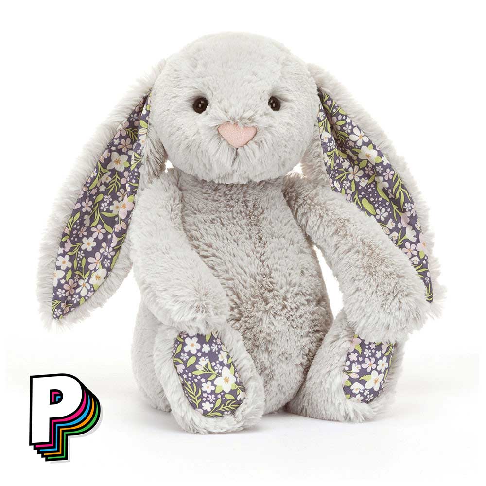 peluche lapin gris silver blossom bloom Jellycat Medium BPM3BJ