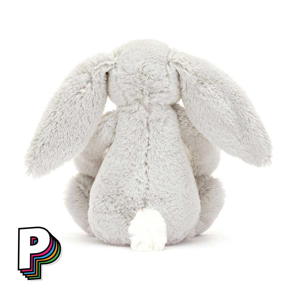 peluche petit lapin gris silver blossom bloom Jellycat Small de dos
