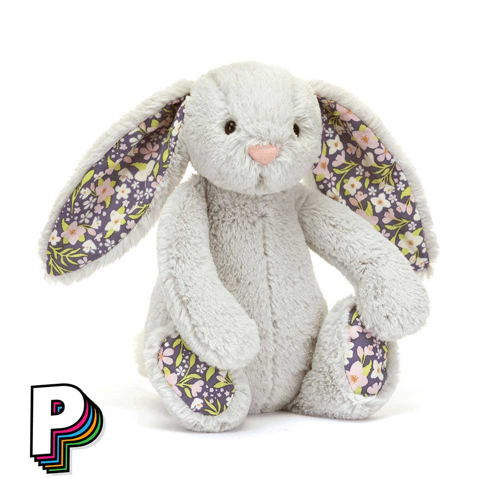 peluche petit lapin gris silver blossom bloom Jellycat Small BPS6BJ