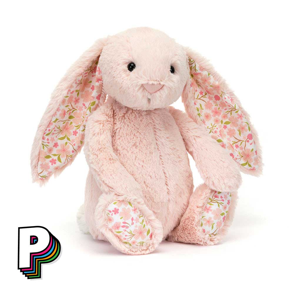 Lapin rose fleur medium